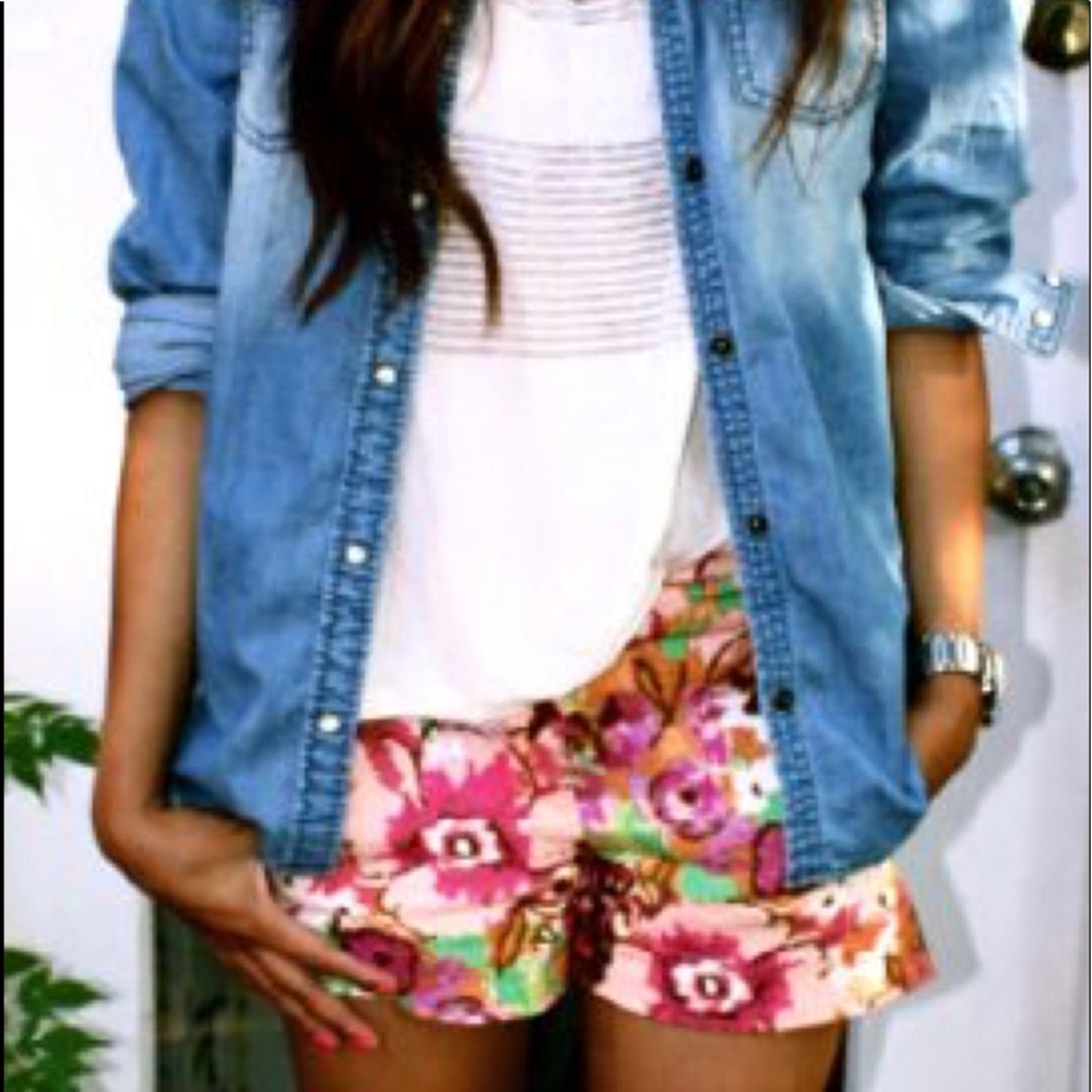 Jcrew floral short size 6